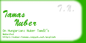 tamas nuber business card